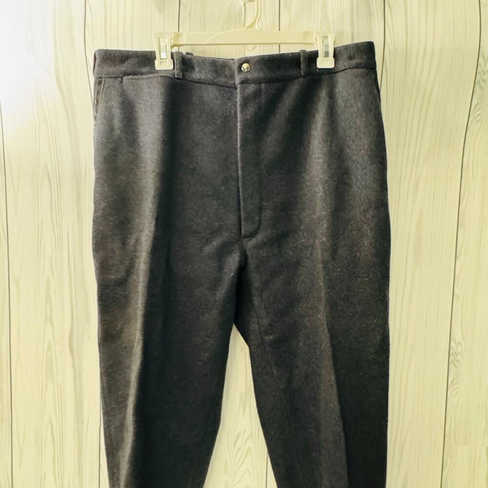 Vintage Unbranded Thick Gray Wool Pants 36x28 Outdoor Guide Logger Gorpcore